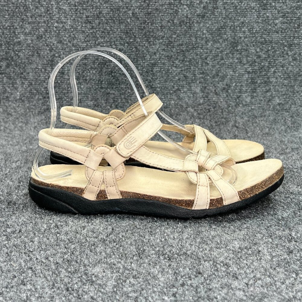 Teva Ventura Cork sandals Women's Size 8.5 Cream Leather‎ Athletic Comfort Beach